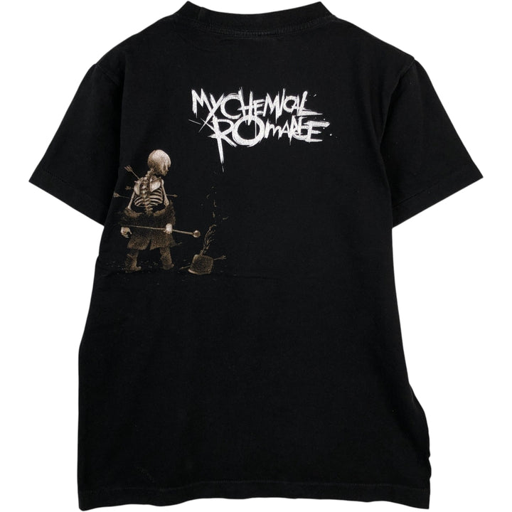 90'S THE ROXX x My Chemical Romance Skull Pattern Band T-Shirt, Men's Size S (Equivalent), Vintage cotton black type Vintage Second Hand
