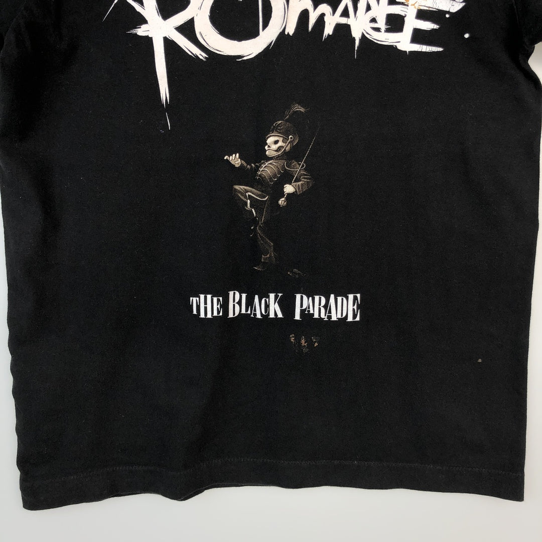90'S THE ROXX x My Chemical Romance Skull Pattern Band T-Shirt, Men's Size S (Equivalent), Vintage cotton black type Vintage Second Hand