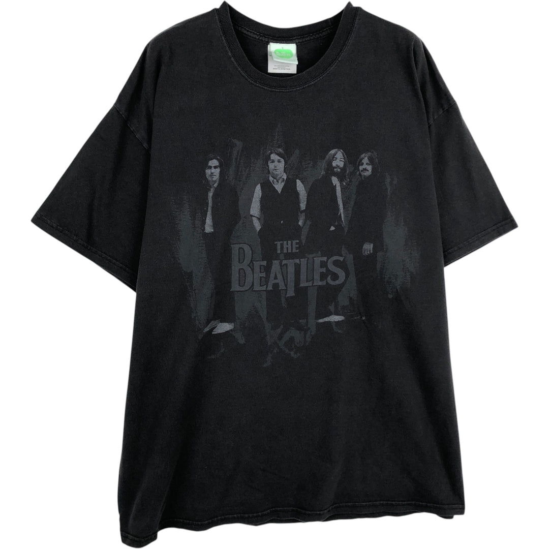 2000'S Hanes THE BEATLES Band T-shirt, Men's XL equivalent. cotton black type Vintage Second Hand