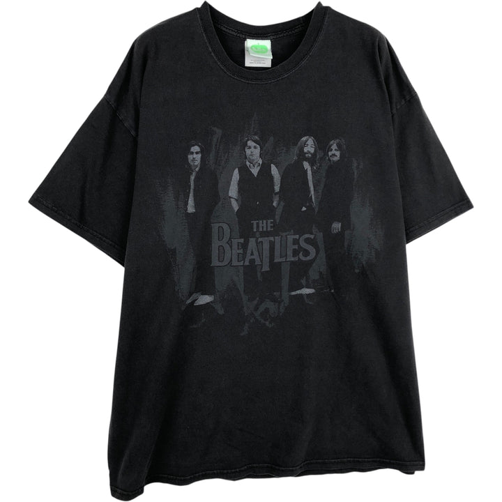 2000'S Hanes THE BEATLES Band T-shirt, Men's XL equivalent. cotton black type Vintage Second Hand