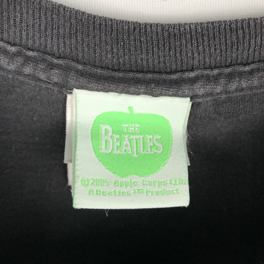 2000'S Hanes THE BEATLES Band T-shirt, Men's XL equivalent. cotton black type Vintage Second Hand