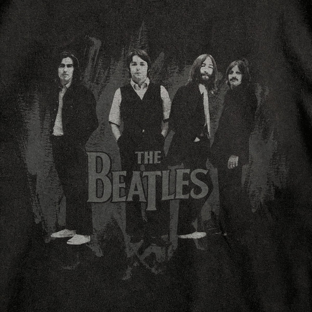 2000'S Hanes THE BEATLES Band T-shirt, Men's XL equivalent. cotton black type Vintage Second Hand