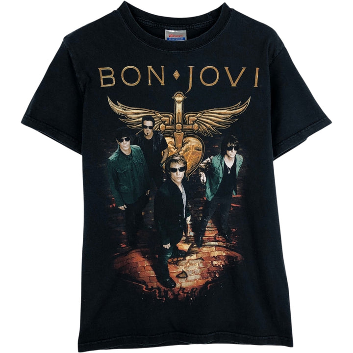 Hanes Bon Jovi Band T-shirt (Men's size S) cotton black type Vintage Second Hand