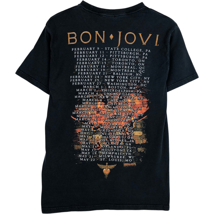 Hanes Bon Jovi Band T-shirt (Men's size S) cotton black type Vintage Second Hand