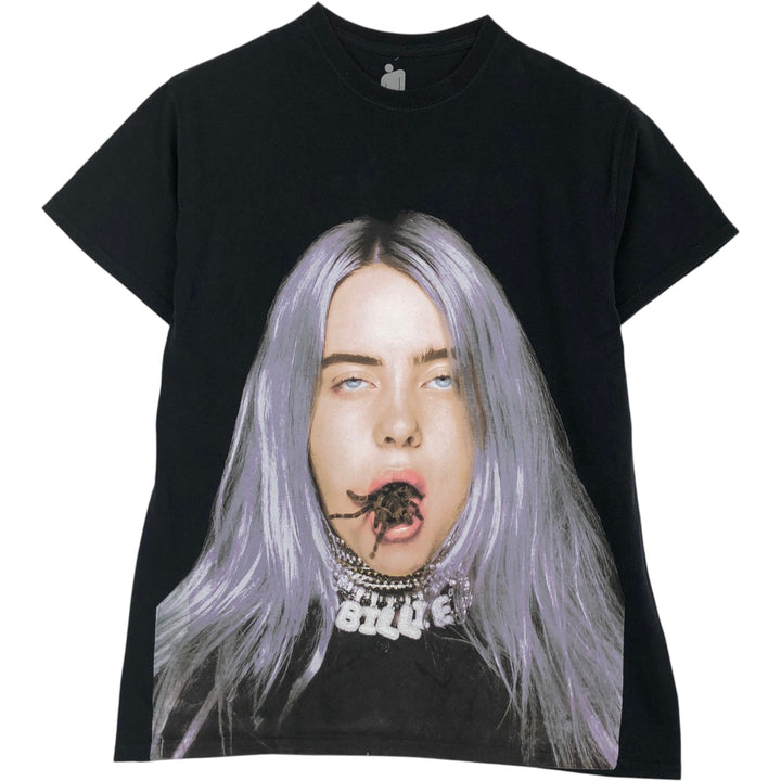 BILLIE EILISH Billie Eilish Band T-shirt Band T Men's M size cotton black type Vintage Second Hand