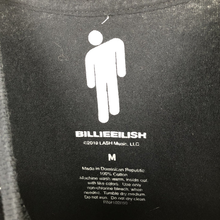 BILLIE EILISH Billie Eilish Band T-shirt Band T Men's M size cotton black type Vintage Second Hand