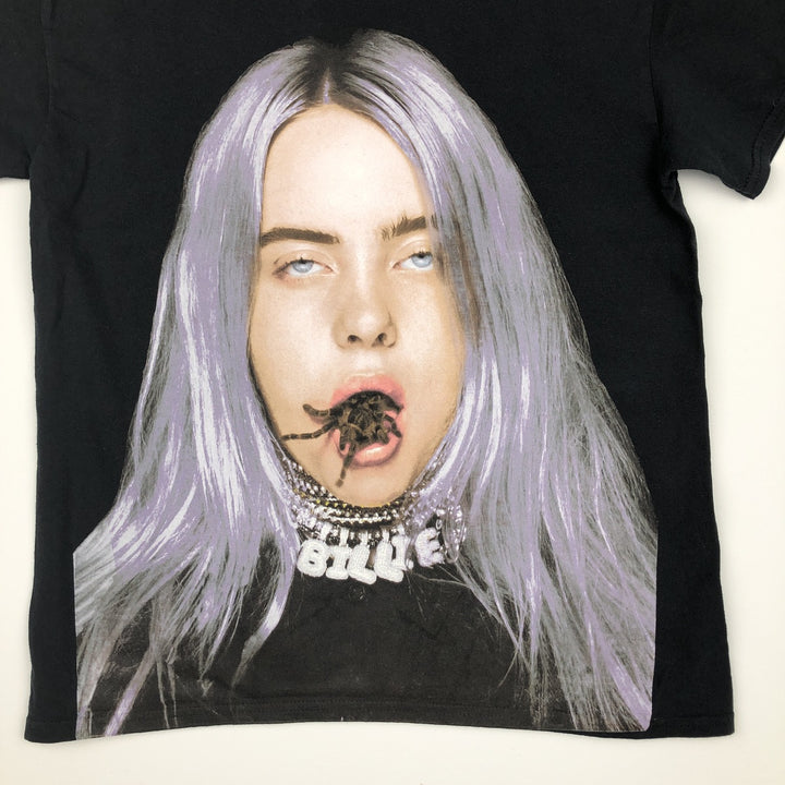 BILLIE EILISH Billie Eilish Band T-shirt Band T Men's M size cotton black type Vintage Second Hand