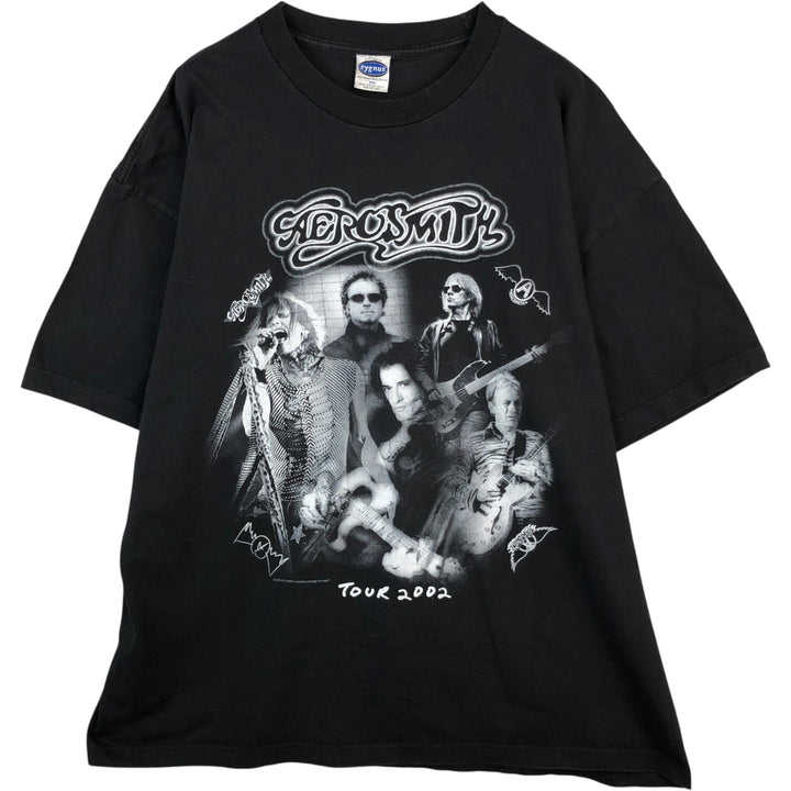 2000'S Aerosmith band t-shirt (Men's XXL equivalent) by eygnus. cotton black type Vintage Second Hand