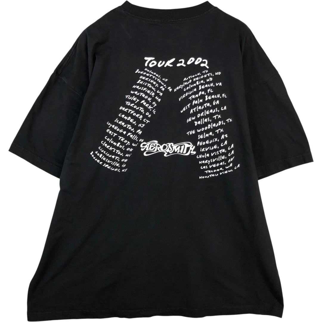 2000'S Aerosmith band t-shirt (Men's XXL equivalent) by eygnus. cotton black type Vintage Second Hand