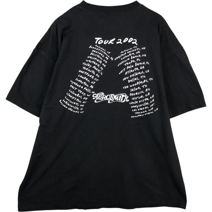 2000'S Aerosmith band t-shirt (Men's XXL equivalent) by eygnus. cotton black type Vintage Second Hand