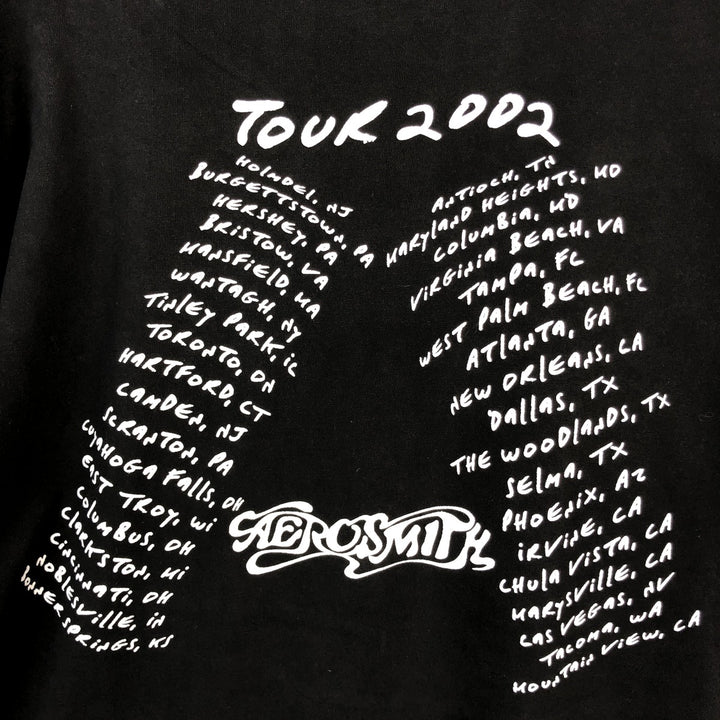 2000'S Aerosmith band t-shirt (Men's XXL equivalent) by eygnus. cotton black type Vintage Second Hand