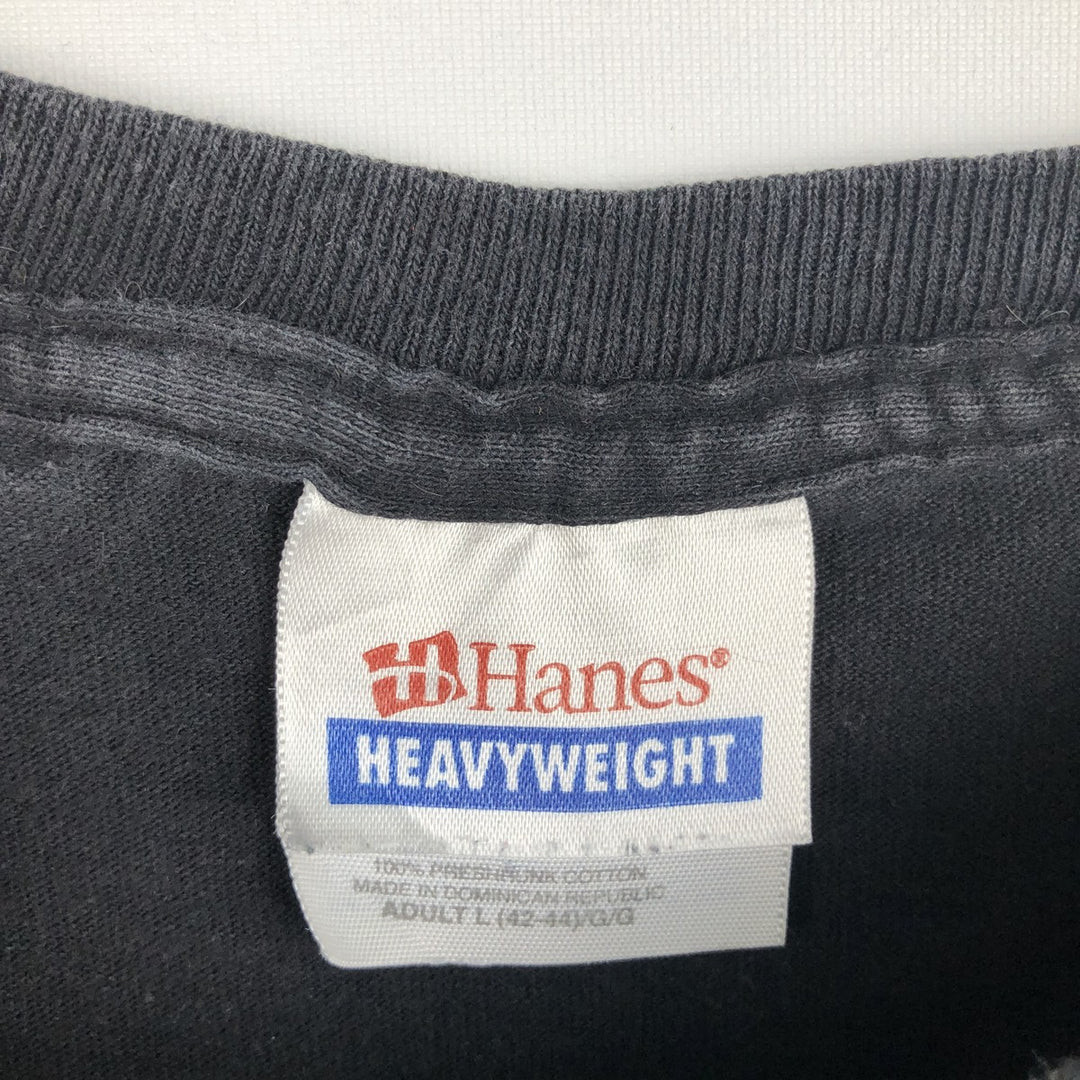 2000'S Hanes Heavyweight Iron Maiden Band T-shirt (Men's size L) cotton black type Vintage Second Hand
