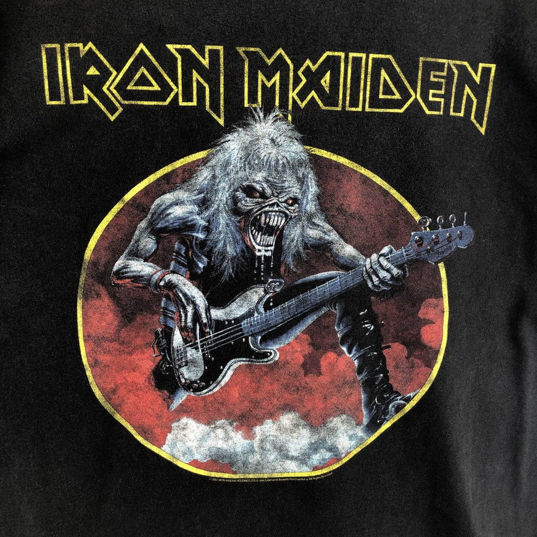 2000'S Hanes Heavyweight Iron Maiden Band T-shirt (Men's size L) cotton black type Vintage Second Hand