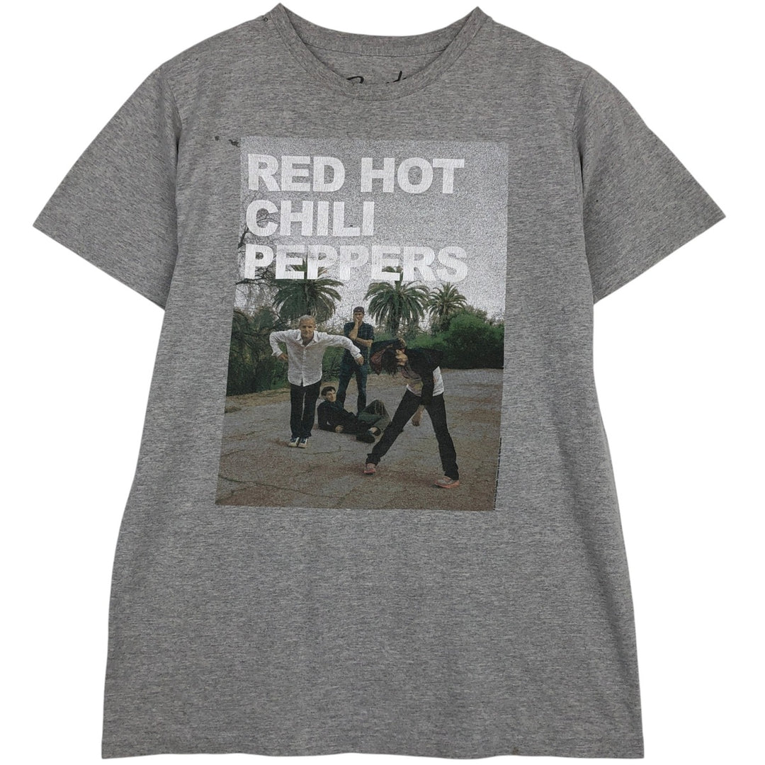 BRAVADO RED HOT CHILI PEPPERS Red Hot Chili Peppers Band T-shirt Band Tee Men's L size unclear gray type Vintage Second Hand
