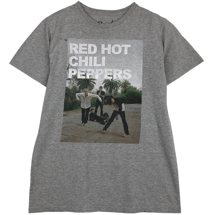BRAVADO RED HOT CHILI PEPPERS Red Hot Chili Peppers Band T-shirt Band Tee Men's L size unclear gray type Vintage Second Hand