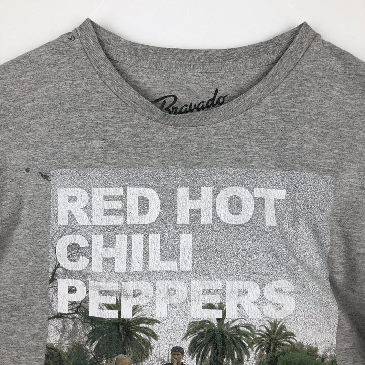 BRAVADO RED HOT CHILI PEPPERS Red Hot Chili Peppers Band T-shirt Band Tee Men's L size unclear gray type Vintage Second Hand