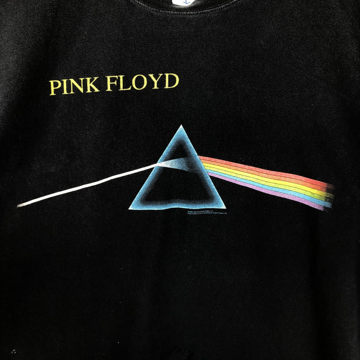 Anvil PINK FLOYD Pink Floyd Band T-shirt Band Tee Men's L size cotton black type Vintage Second Hand