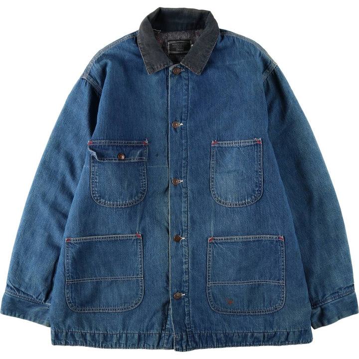 Vintage 1970'S Sears Work 'n Leisure denim coveralls, men's size XL unclear blue type Vintage Second Hand