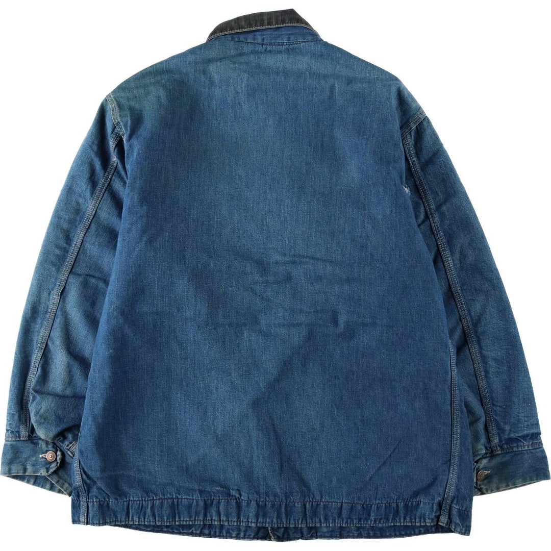 Vintage 1970'S Sears Work 'n Leisure denim coveralls, men's size XL unclear blue type Vintage Second Hand