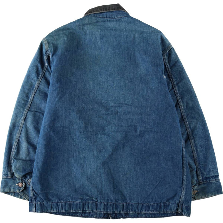 Vintage 1970'S Sears Work 'n Leisure denim coveralls, men's size XL unclear blue type Vintage Second Hand
