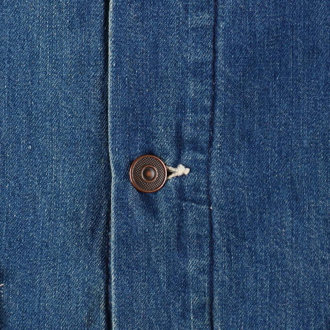 Vintage 1970'S Sears Work 'n Leisure denim coveralls, men's size XL unclear blue type Vintage Second Hand