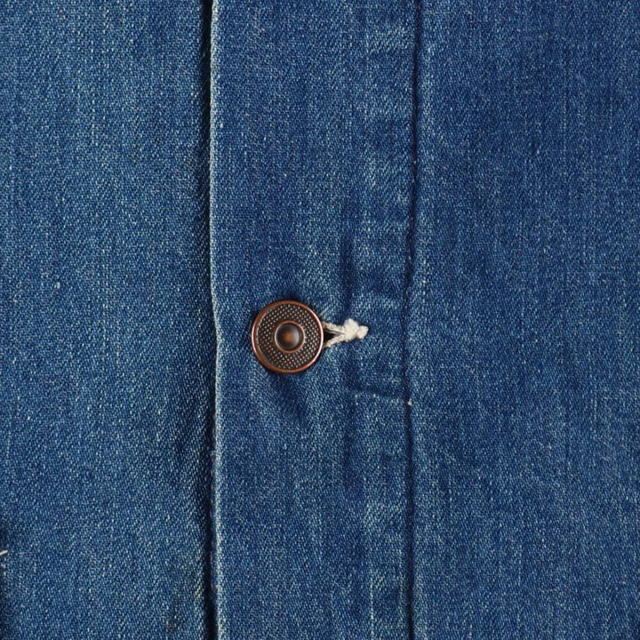 Vintage 1970'S Sears Work 'n Leisure denim coveralls, men's size XL unclear blue type Vintage Second Hand