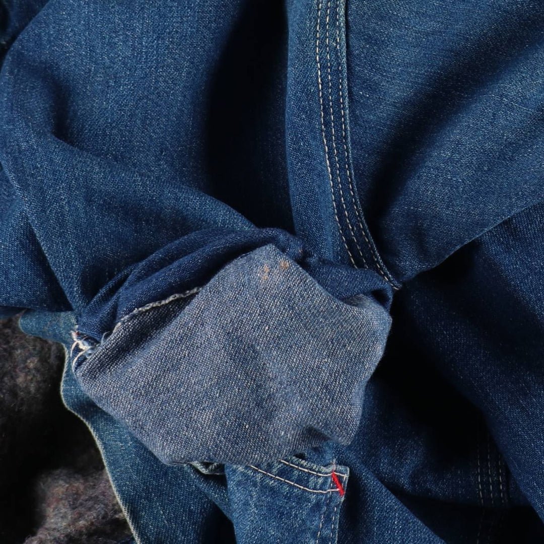 Vintage 1970'S Sears Work 'n Leisure denim coveralls, men's size XL unclear blue type Vintage Second Hand