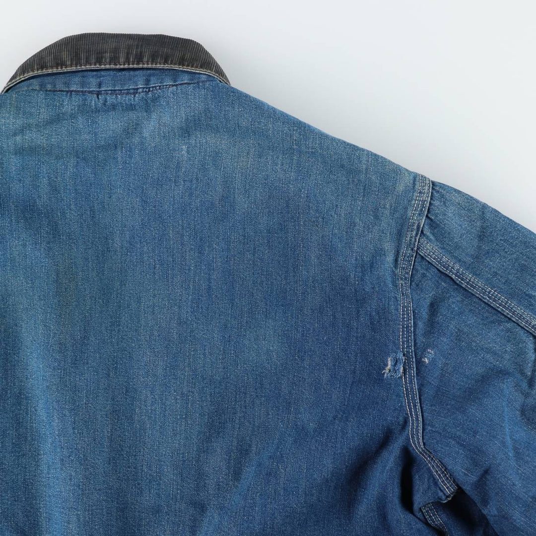 Vintage 1970'S Sears Work 'n Leisure denim coveralls, men's size XL unclear blue type Vintage Second Hand