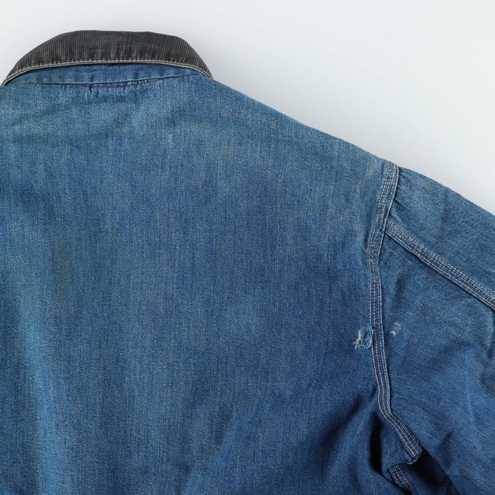 Vintage 1970'S Sears Work 'n Leisure denim coveralls, men's size XL unclear blue type Vintage Second Hand