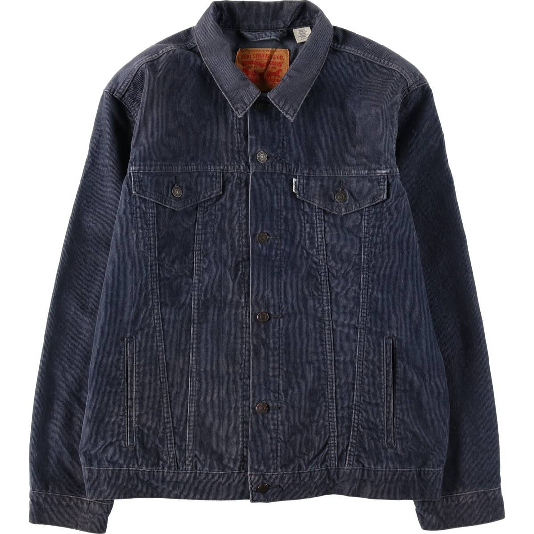Levi's Corduroy Trucker Jacket, Men's Size XL (approx.) cotton navy blue type Vintage Second Hand
