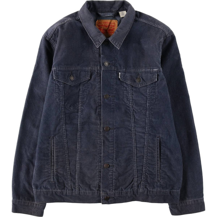 Levi's Corduroy Trucker Jacket, Men's Size XL (approx.) cotton navy blue type Vintage Second Hand