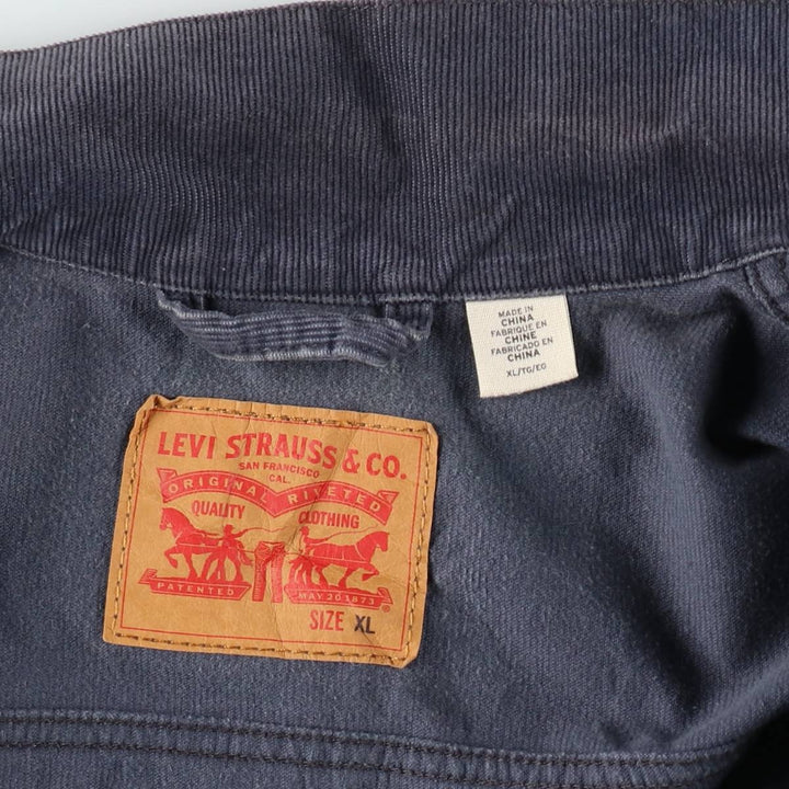 Levi's Corduroy Trucker Jacket, Men's Size XL (approx.) cotton navy blue type Vintage Second Hand