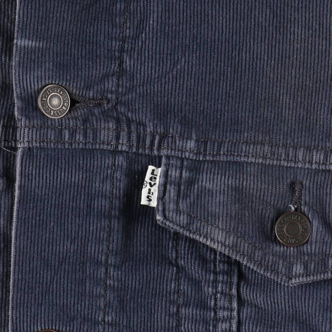 Levi's Corduroy Trucker Jacket, Men's Size XL (approx.) cotton navy blue type Vintage Second Hand