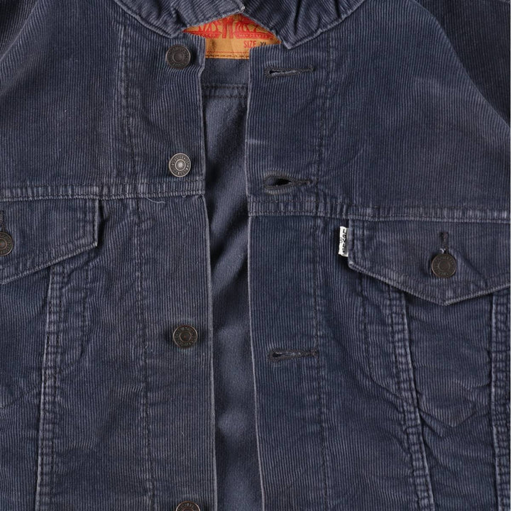 Levi's Corduroy Trucker Jacket, Men's Size XL (approx.) cotton navy blue type Vintage Second Hand