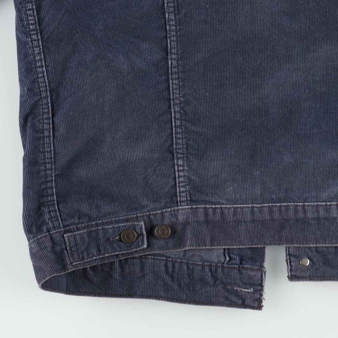 Levi's Corduroy Trucker Jacket, Men's Size XL (approx.) cotton navy blue type Vintage Second Hand