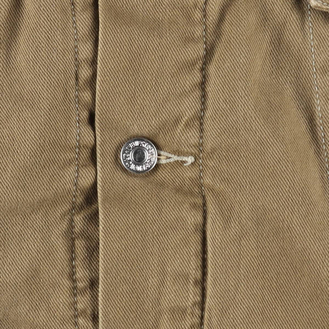 1990'S Levi's Trucker Jacket 71668-7726, Padded Cotton Twill Jacket, Men's Size L (Equivalent), Vintage cotton beige type brown Vintage Second Hand