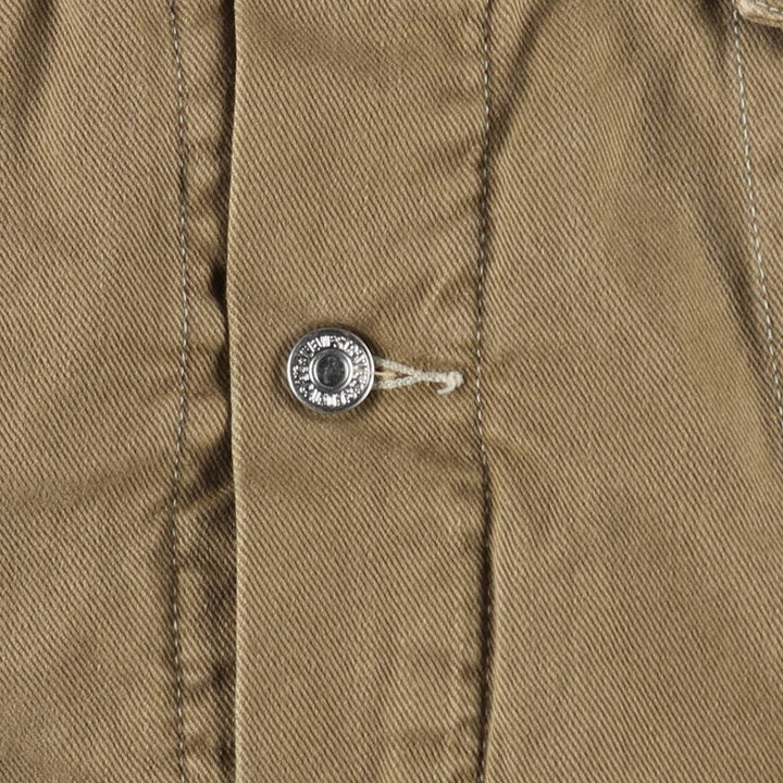 1990'S Levi's Trucker Jacket 71668-7726, Padded Cotton Twill Jacket, Men's Size L (Equivalent), Vintage cotton beige type brown Vintage Second Hand
