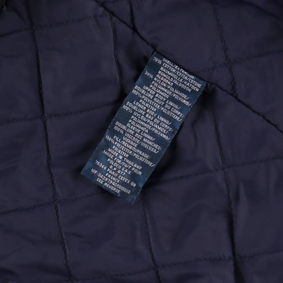 Ralph Lauren POLO by Ralph Lauren padded puffer jacket, men's size M cotton navy blue type Vintage Second Hand