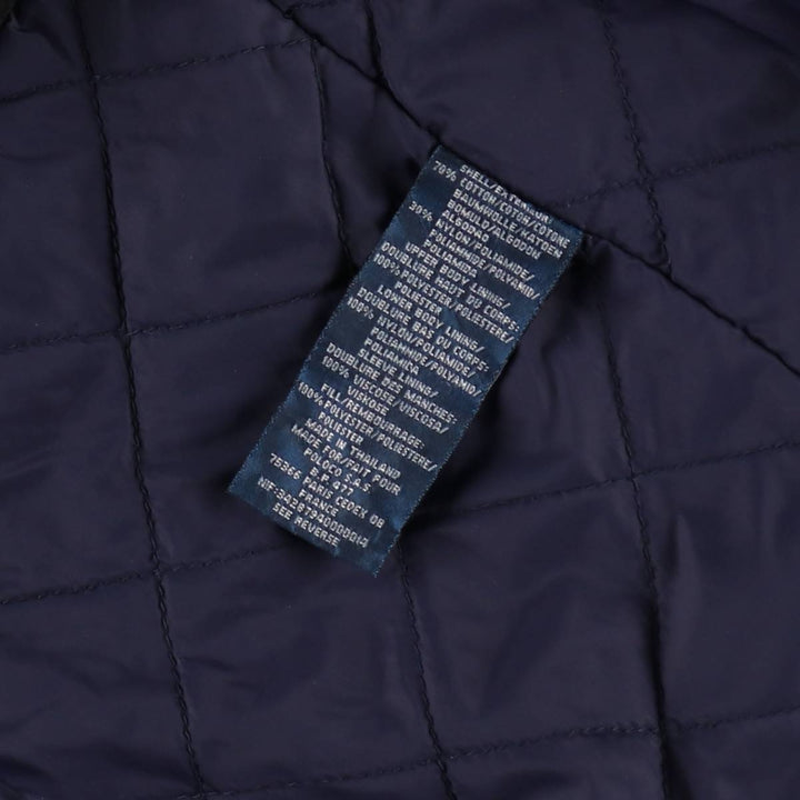 Ralph Lauren POLO by Ralph Lauren padded puffer jacket, men's size M cotton navy blue type Vintage Second Hand