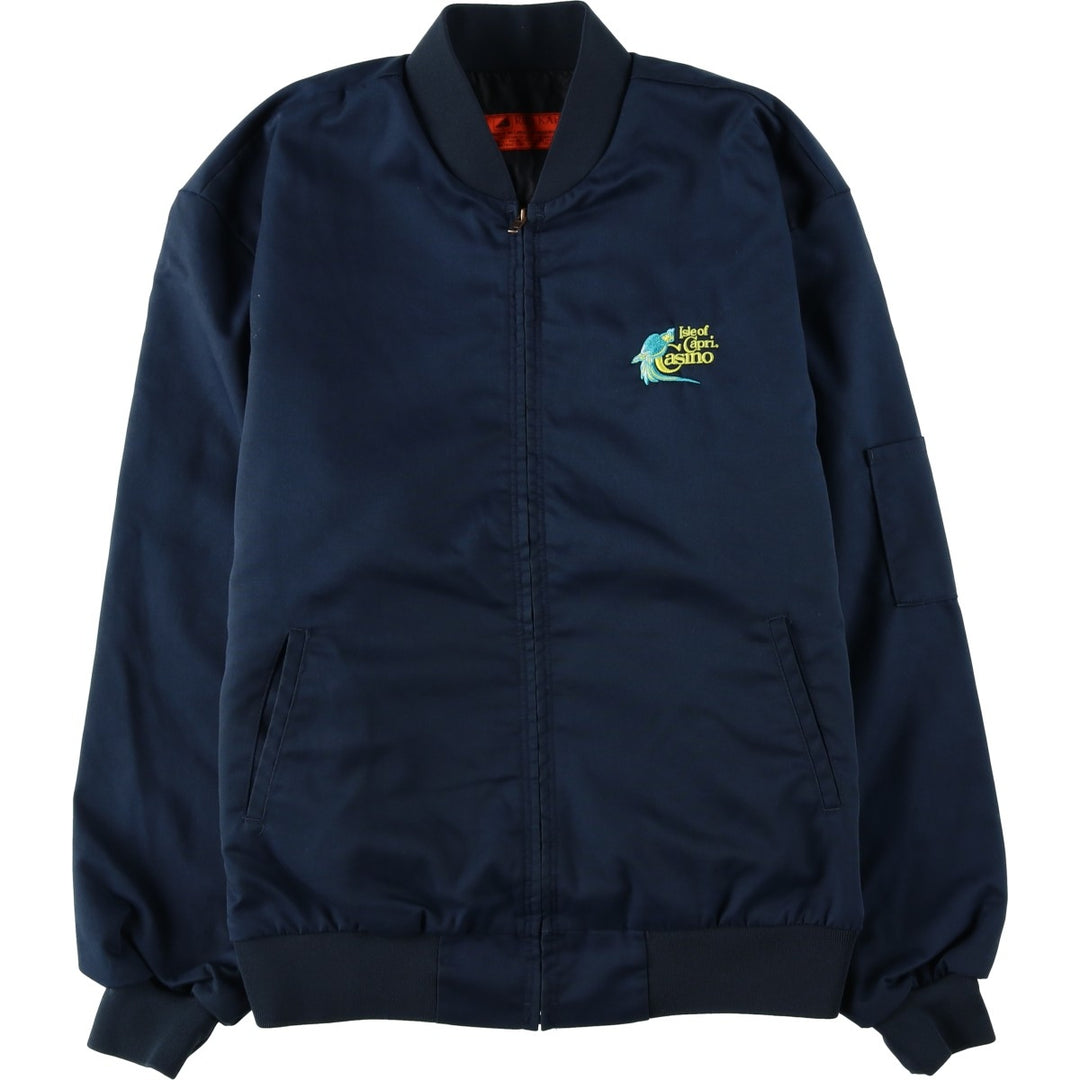 90'S Red Kap Work Blouson, Men's Size L (approx.), Vintage polyester navy blue type Vintage Second Hand