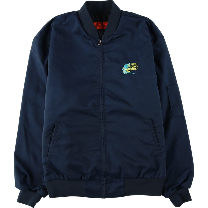 90'S Red Kap Work Blouson, Men's Size L (approx.), Vintage polyester navy blue type Vintage Second Hand