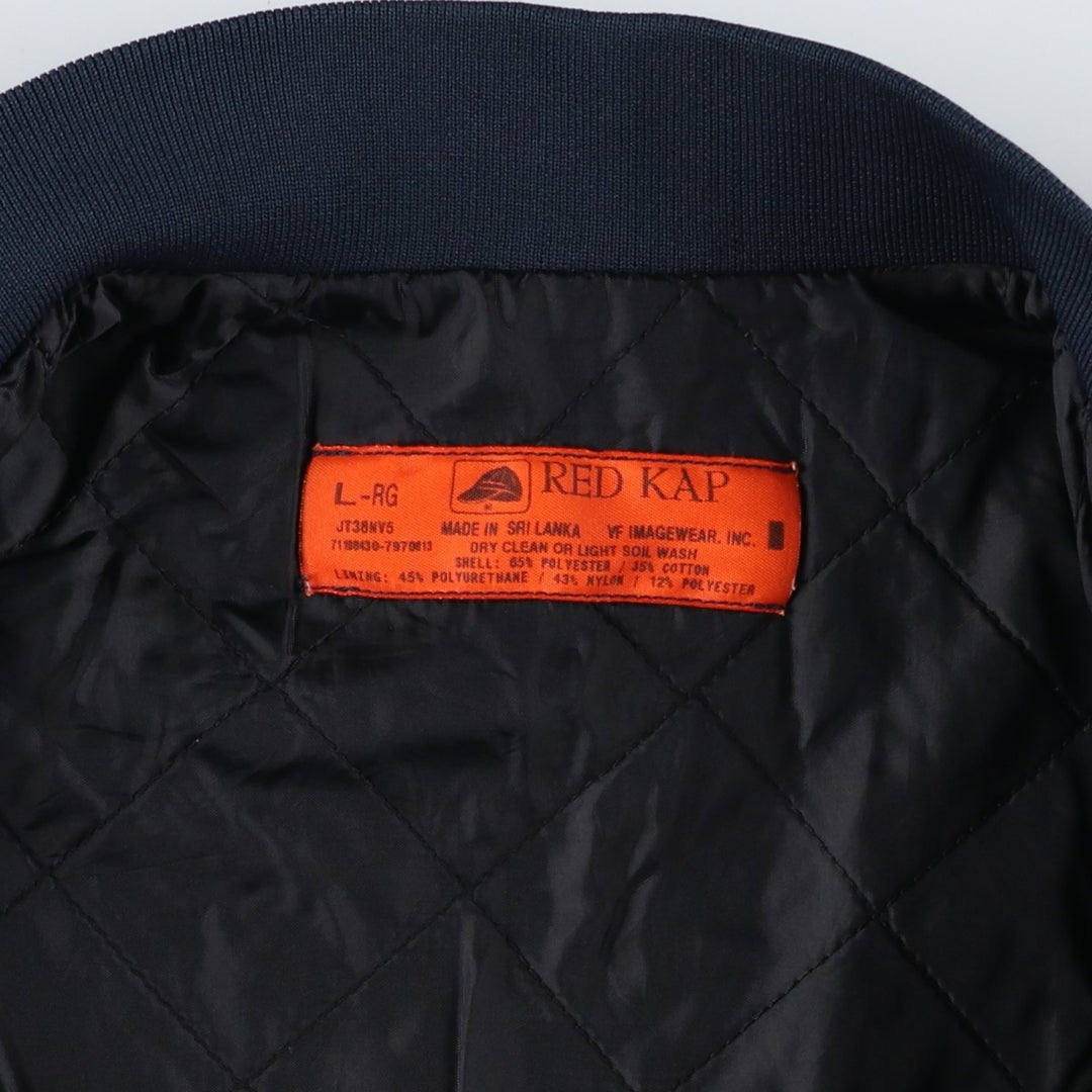 90'S Red Kap Work Blouson, Men's Size L (approx.), Vintage polyester navy blue type Vintage Second Hand