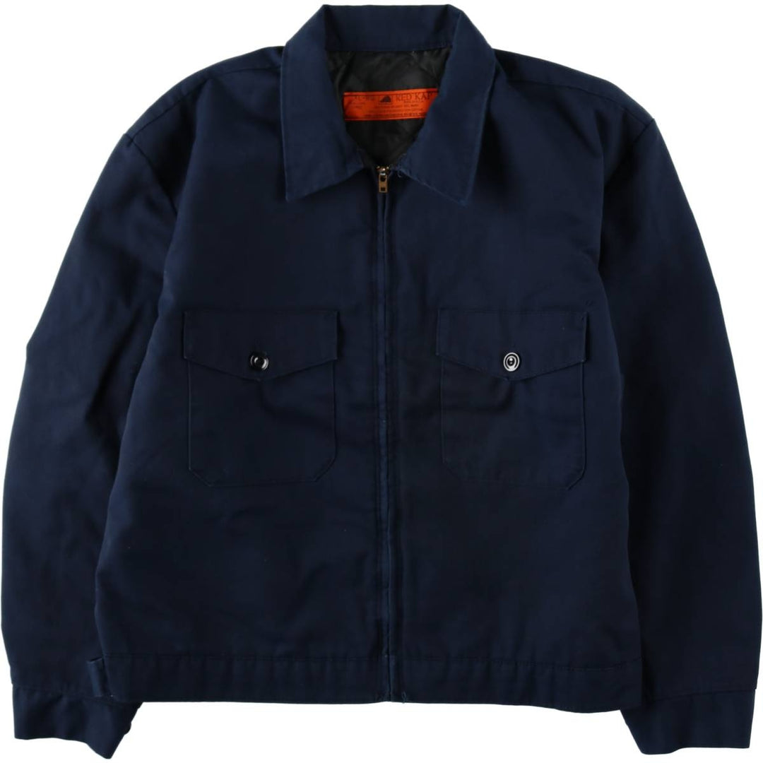70s-80'S Red Kap Work Jacket, Made in USA, Men's XL equivalent, Vintage polyester navy blue type Vintage Second Hand