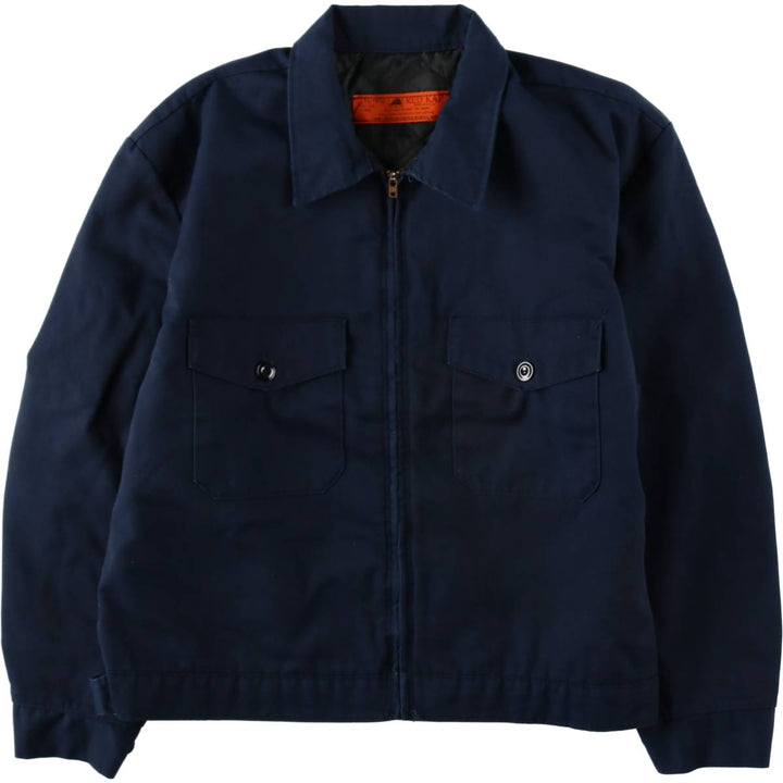 70s-80'S Red Kap Work Jacket, Made in USA, Men's XL equivalent, Vintage polyester navy blue type Vintage Second Hand