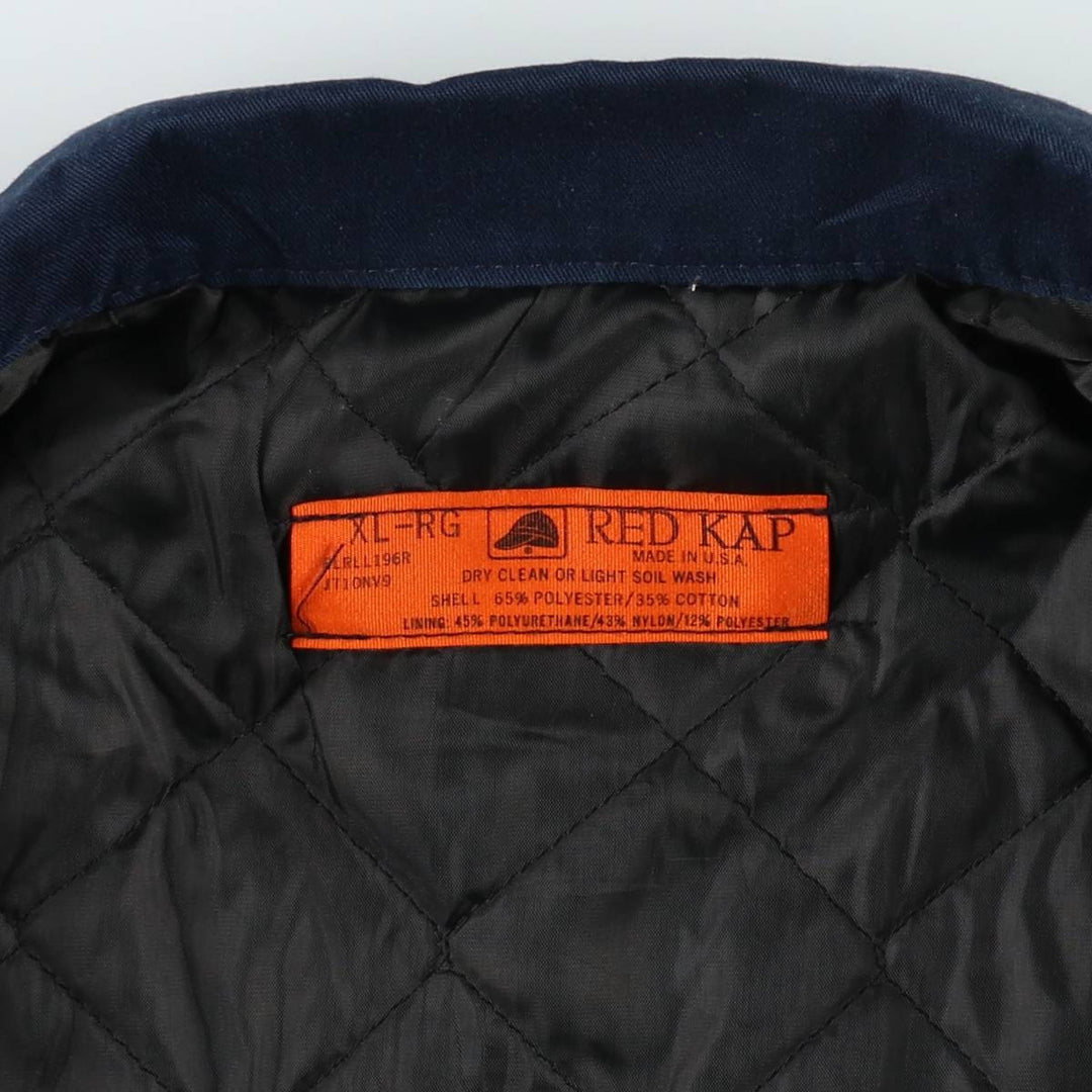 70s-80'S Red Kap Work Jacket, Made in USA, Men's XL equivalent, Vintage polyester navy blue type Vintage Second Hand