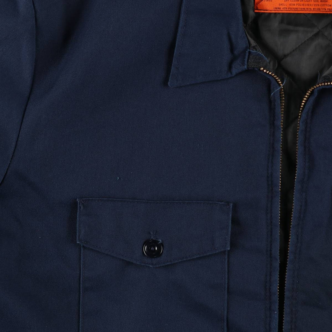 70s-80'S Red Kap Work Jacket, Made in USA, Men's XL equivalent, Vintage polyester navy blue type Vintage Second Hand