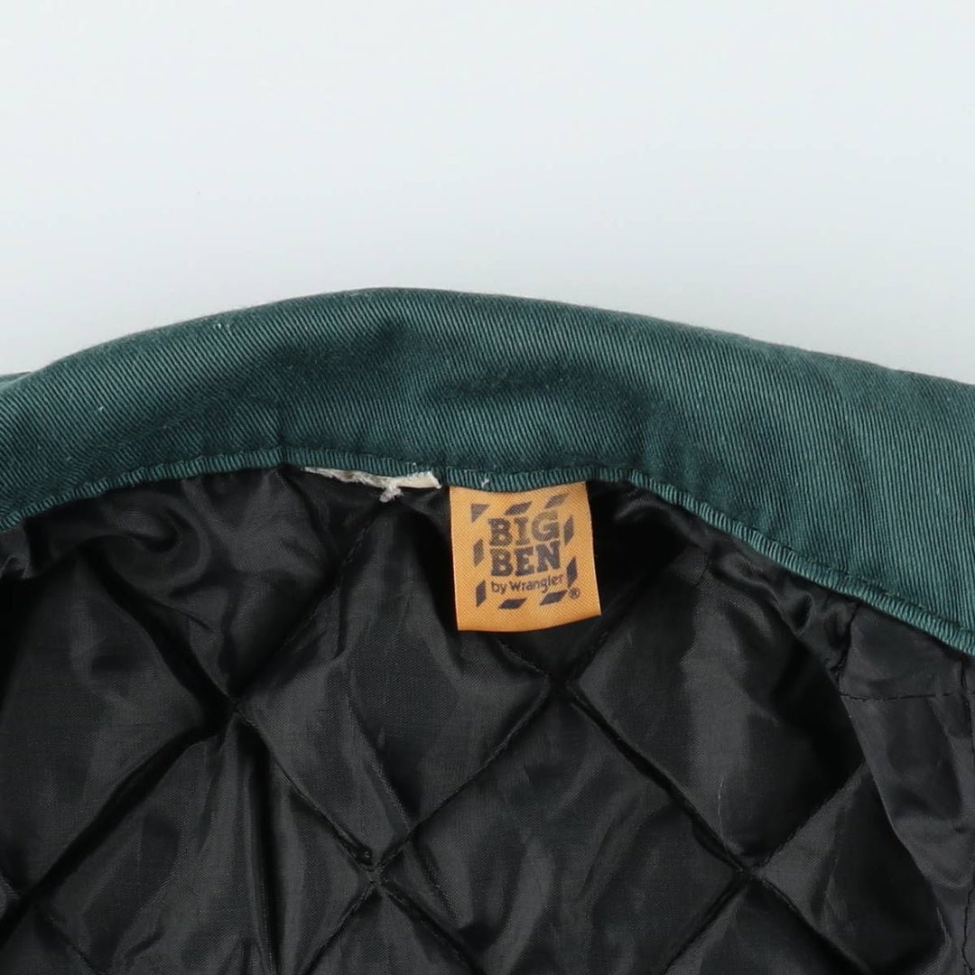 70s-80'S Wrangler BIG BEN Padded Work Jacket, Men's Size L (Equivalent), Vintage unclear green type Vintage Second Hand