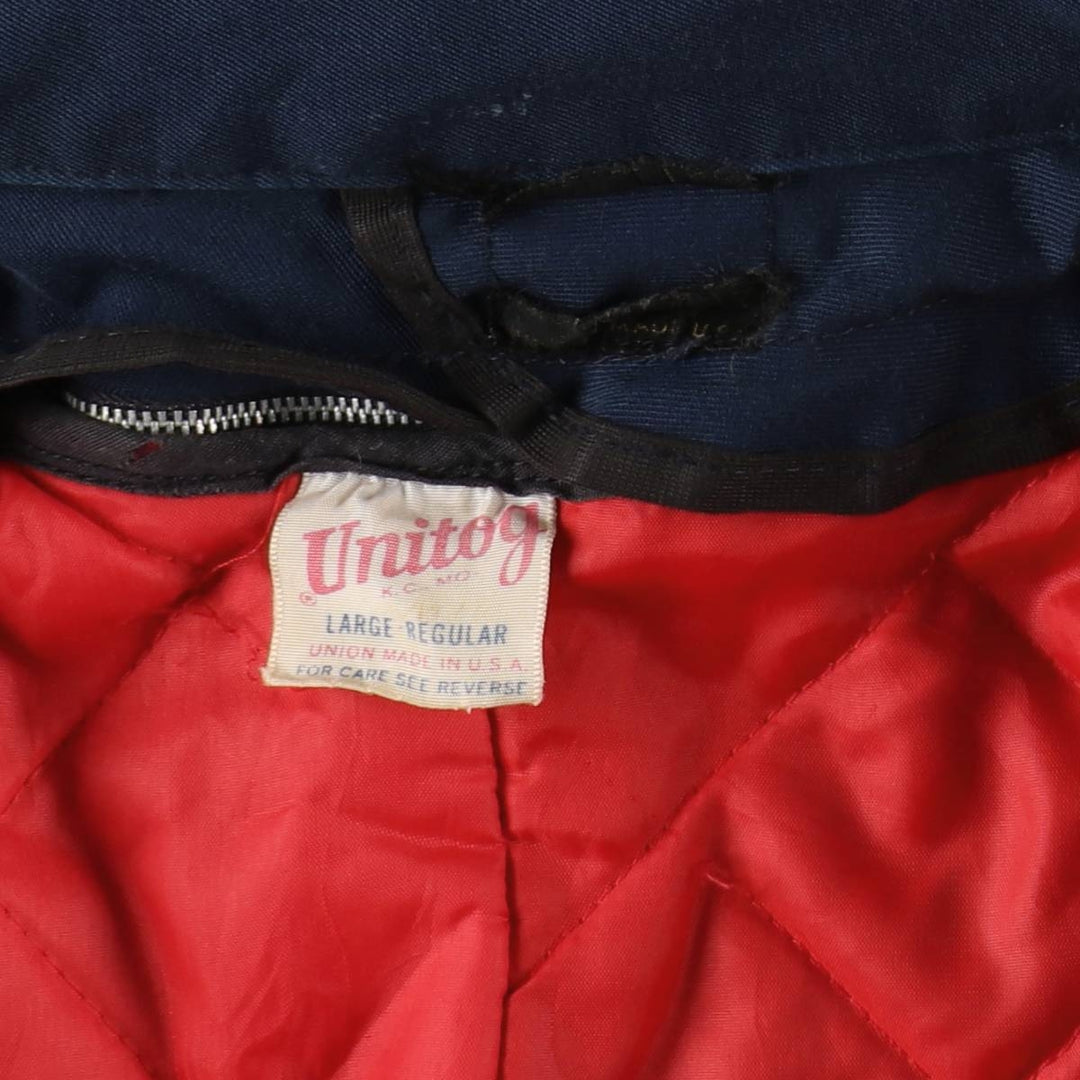 1960s-1970'S Unitog Padded Work Jacket, Made in USA, Men's Size L (Equivalent), Vintage unclear navy blue type Vintage Second Hand