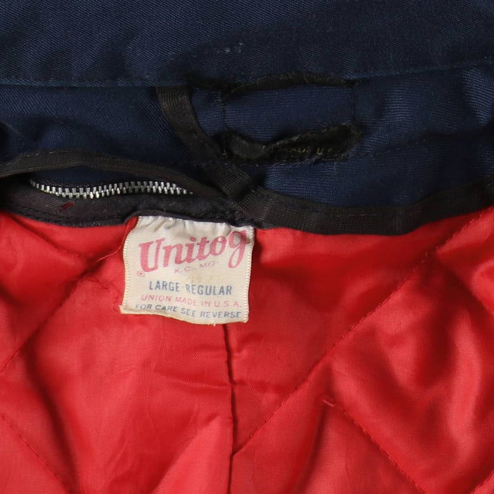 1960s-1970'S Unitog Padded Work Jacket, Made in USA, Men's Size L (Equivalent), Vintage unclear navy blue type Vintage Second Hand