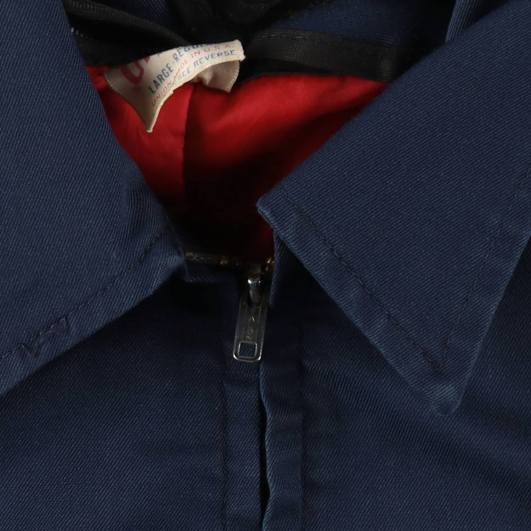 1960s-1970'S Unitog Padded Work Jacket, Made in USA, Men's Size L (Equivalent), Vintage unclear navy blue type Vintage Second Hand